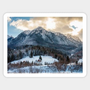 Landscape with mountain range Sticker